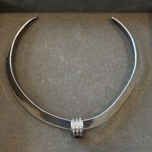 Elegant Silver Choker Necklace